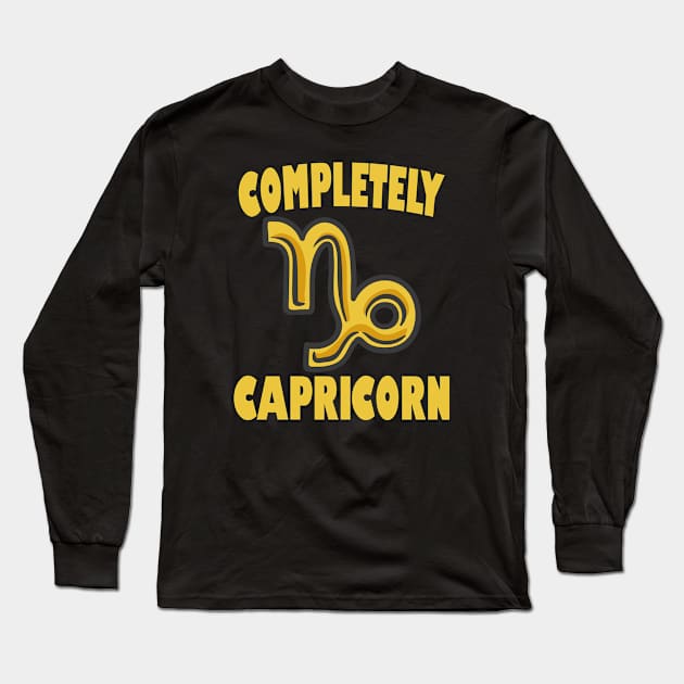 Completely Capricorn Long Sleeve T-Shirt by Delta V Art